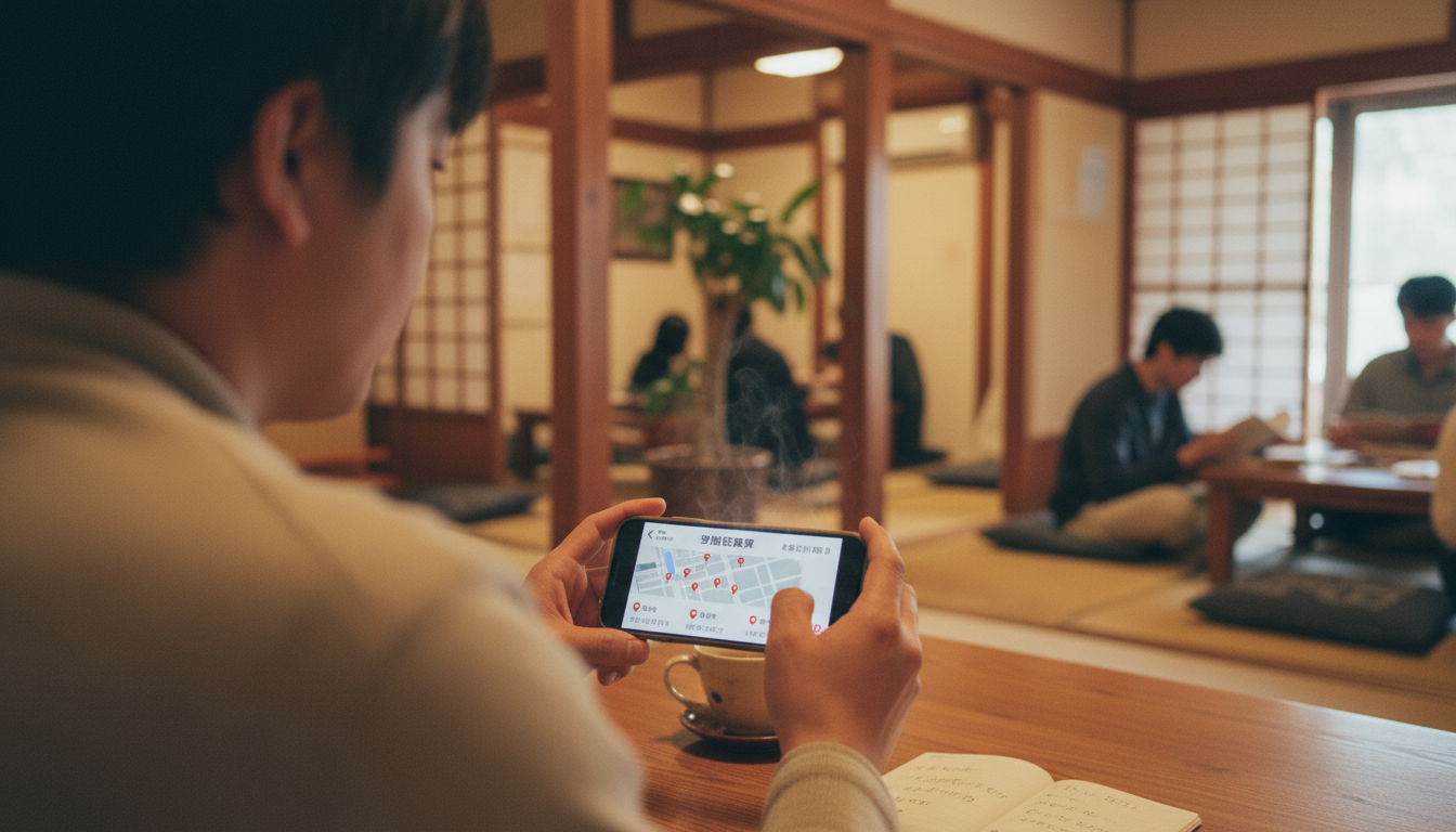 スマホで当番医を検索しているイメージ（イメージ画像）